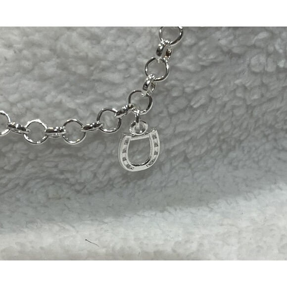 Cowgirl Charm Bracelet Southwest Style Silvertone Womens Toggle Western 8in - Picture 5 of 9